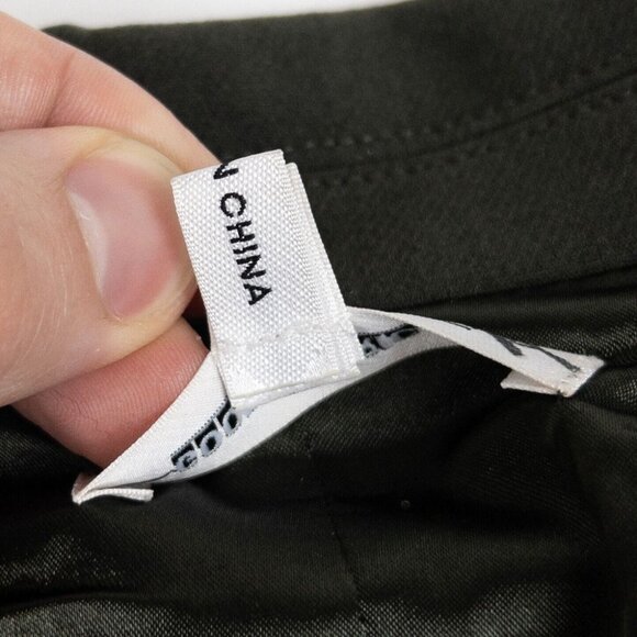 Good American Blazer Jacket Women's 3 Two-Tone Sage Green Side Slit Belted - Picture 8 of 16